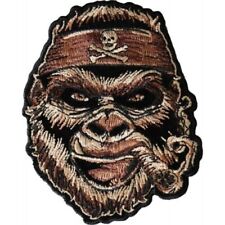 Cigar Gorilla Biker Gorilla Sew On Iron On Embroidered Patch 9.6x12 inch picture
