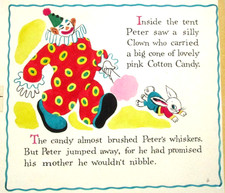 1972 PETER RABBIT CIRCUS DOLLIE TINGLE ORIGINAL drawing art BOOK PAINTING clown picture