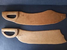 Antique Scandinavian wooden linen processing knives, 2 pcs., 19th century. picture