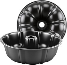 10” Cake Pan 2-PACK, Nonstick round Cake Baking Pan, Buntz Pound Cake Mold,Tube picture