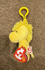 TY Beanie Babies Peanuts Woodstock Yellow Clip-On Plush Bird picture