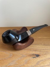 Peterson Sherlock Holmes Hudson Bulldog Black Smooth Pipe Pipe 1990s Silver 烟斗 picture