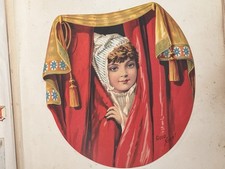 VTG 1870s Beautiful Antique Victorian Scrapbook Advertising Full Of Ephemera picture
