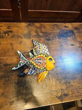 TALAVERA Mexican Pottery Tropical Fish Hand Painted Wall Hanging #T15 picture