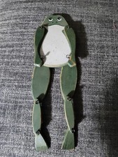 Vintage Hand-Painted Wooden Articulated / Jointed Folk Art Frog Figurine picture