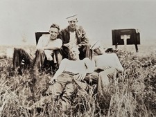 Original 1940s US Navy Sailors Shirtless Field Physique Snapshot Photo picture