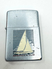 Vintage 1961 1962  Americas Cup Yacht Boat Racing Zippo Lighter Enamel picture