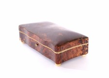 19C Victorian Faux Tortoise Turtle Shell Jewelry Box picture
