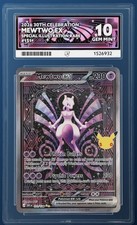 🚚🌍30th Celebration ACE 10 Mewtwo EX 151/128  Perfect subs Pokemon TCG  picture