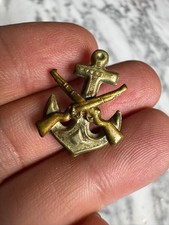 Vintage Mexico Navy Insignia Pin Anchor and Rifles Mexican Marina picture