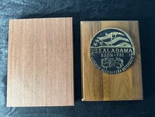 Vintage USS Alabama Plaque - 7.5” X 10” picture
