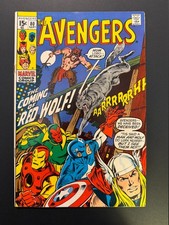 Avengers #80 1970 Key Origin & 1st Red Wolf William Talltrees | 7.5 picture