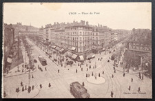 Vintage Postcard – Lyon Place du Pont, France (Pre-1914 Architectural View) picture