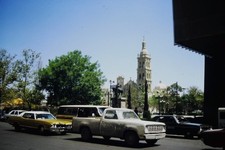 c1970's 35mm Slide Guadalajara Cathedral Ford Dodge Pickup American tower Statue picture