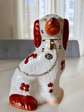 Vintage Arthur Wood Staffordshire Porcelain Dog-Original label picture