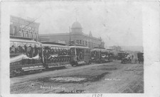 c1910 Grand Junction Colorado Trolley Street View people RPPC Postcard 25-10691 picture