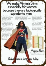 1971 VIRGINIA SLIMS Cigarettes Vintage Look DECORATIVE REPLICA METAL SIGN picture