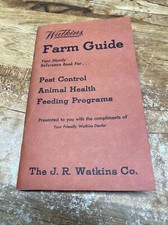 Vintage Brochure 1940's FARM GUIDE, J R Watkins Pest Control, Animal Health picture