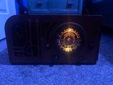 WORKING 1936 Fairbanks-Morse Vintage Collectible Tube Radio Console Wood Cabinet picture