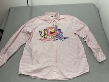 Vintage Disney Catalog Pooh Embroidered Shirt XL Tigger Eeyore Pink picture