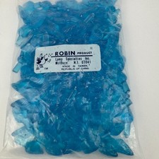 VTG Robin Blue Aqua Medium Twist Ceramic Christmas Bulbs Lights Peg 144pcs 1in picture