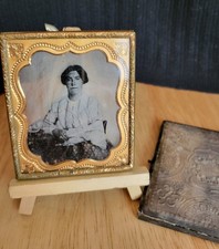 Ambrotype of Young woman 6th plate half case OOAK picture