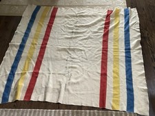 Vintage 1940s Golden Dawn %100 Virgin Wool Camp Blanket J.C. Penny Co picture