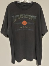 Vintage harley Davidson T-Shirt Savannah GA XL 90s Black Single Stitch picture