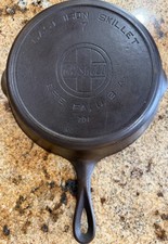 VTG Griswold Cast Iron #7 Slant Logo　large Block Cast Iron Skillet 701 Heat Ring picture