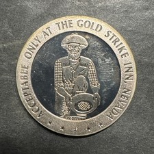 Casino Token Gold Strike Inn Proof $1 Token Boulder City NV 1967 Ultra Rare picture