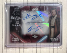 2026 Topps Chrome Star Wars Darth Vader & Obi-Wan Kenobi DUO-HE Auto 5/5 picture