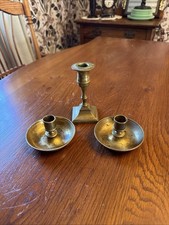 3 Vintage Brass Candlestick Holders~Taper~(AA) picture