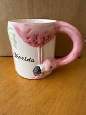 Vintage Florida 3D Pink Flamingo Ceramic/porcelain  Mug picture