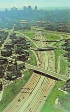Chicago Illinois John F Kennedy Expressway Vintage Standard Postcard Unposted picture