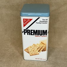 Vintage 1978 Nabisco Premium Saltine Crackers Tin Canister Extremely Nice picture
