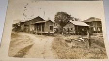 Rare Antique Panama Canal Zone Construction Gorgona Town Photo Postcard 1913 picture