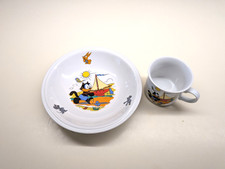Vintage Winterling Germany Children's Felix the Cat Sailboat Cup and Bowl picture
