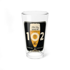 Pale Dry Brew 102 Maier Brewing Co. Los Angeles CA 60s Retro Beer Pint Glass picture