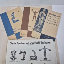 Vintage 1943 York Barbell Bob Hoffman Training Manuals Dumbbell Leg Course Set picture