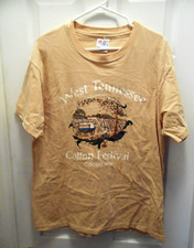Vintage 90s West Tennessee Tourist Shirt Single Stitch Tan Cotton Festival LRG picture