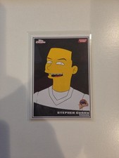 The Simpsons Topps Chrome Rookie Card Stephen Curry Golden State Warriors Card picture