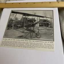 Antique 1909 Image: Rear of Curtiss Racer Airplane Won International Cup Reims picture