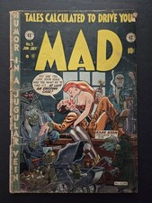 MAD #5 (EC COMICS, 1953)  HANGING COVER  WOOD BLACKHAWK PARODY BEAT BUT COMPLETE picture