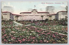 Hotel Huntington Pasadena CA 1915 Postcard Van Ornum Colorprint Scenic View picture