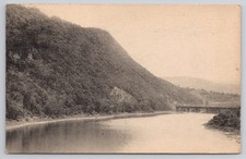Towanda PA James Street Bridge River View 1946 Whitman's Phototypes Postcard picture