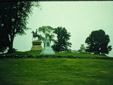 Gettysburg Battlefield East Cemetery Hill Monuments 35mm Slide 1980'S Vintage picture