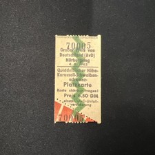 1963 German Grand Prix Nürburgring Collectors Ticket Entry Ticket picture
