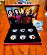 2014-6 Piece 24K Silver Plated Star Trek Original Series Collectors Set...  picture