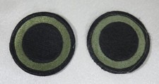 United States Army 1st Corps or USA AAFES Military patch set of 2 Olive on Black picture