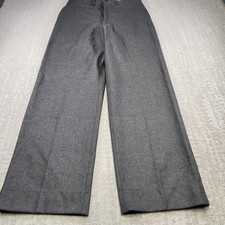 Vintage 40s 50s US Military Pants 31x32 Heavy Wool Olive Green Trouser High Rise picture